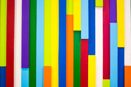 colorful wooden wall backgroundの写真素材
