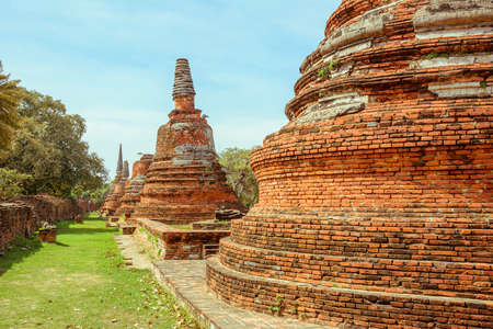Old pagoda in thailandの写真素材