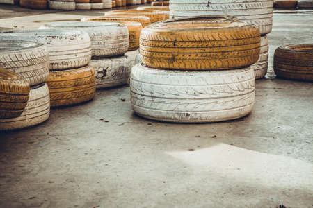 tire road in racetack for background