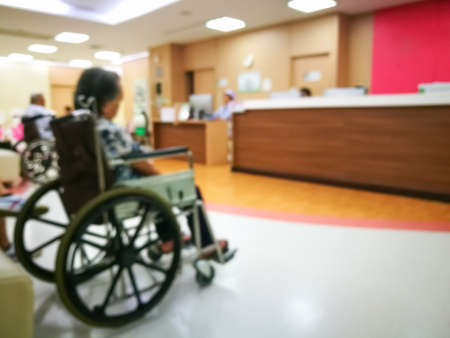 Blur hospital interior for backgroundのeditorial素材