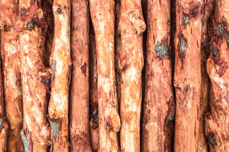 Pile firewood prepared for fireplaceの写真素材