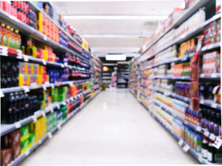 Abstract blur supermarket for backgroundの写真素材