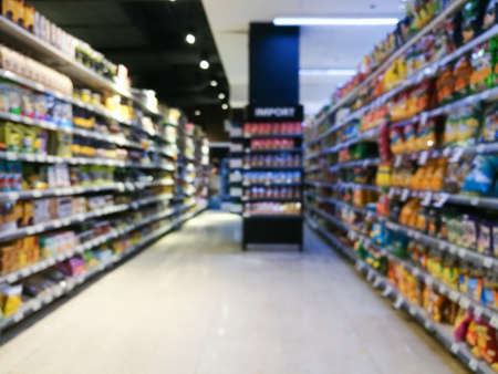 Abstract blur supermarket for backgroundの写真素材