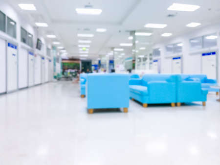 abstract hospital interior blur backgroundの写真素材
