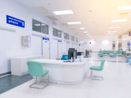 abstract hospital interior blur backgroundの写真素材