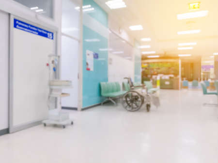 abstract hospital interior blur backgroundの写真素材