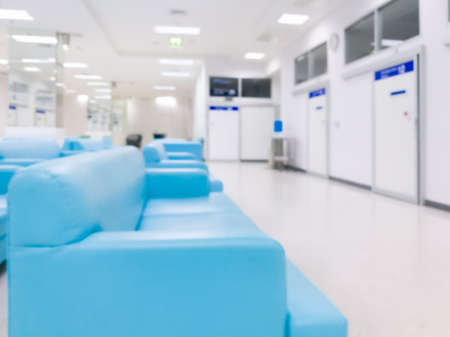 abstract hospital interior blur backgroundの写真素材