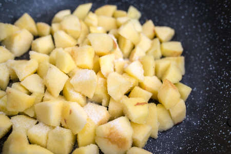 series of making apple pieの写真素材