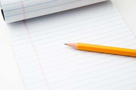 note pad and pencilの写真素材