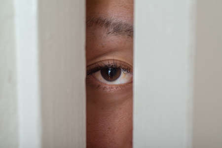 somebody staring youの写真素材