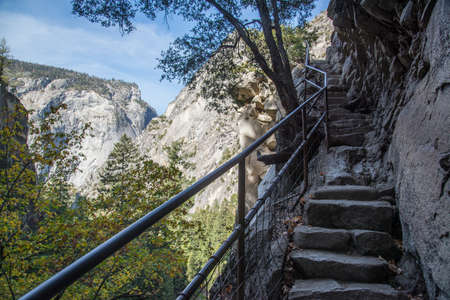 stairs of mist trail, yosemite