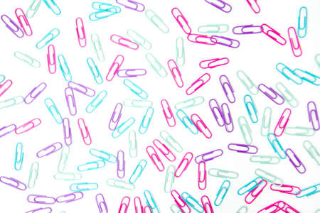 isolated paperclip backgroundの写真素材