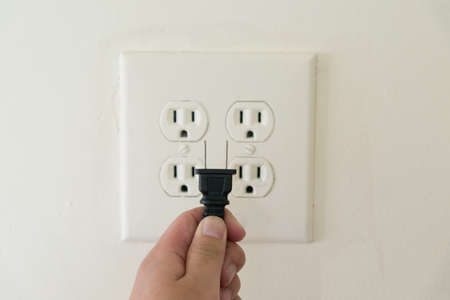 power socket and plugの写真素材