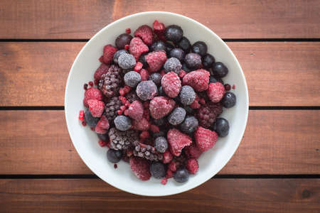 frozen berry mixの写真素材