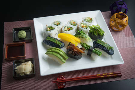 vegetarian sushiの写真素材