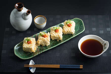 japanese deep fried tofuの写真素材