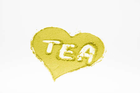 matcha heartの写真素材