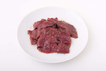 sliced beef heart for japanese yakiniku