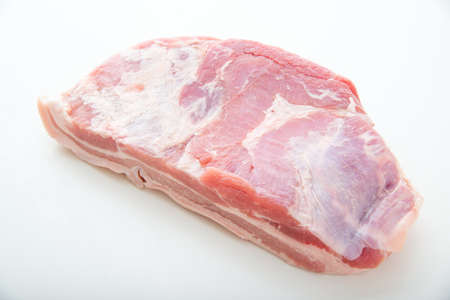 isolated pork belly