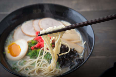 Hakata style Tonkotsu Ramenの写真素材