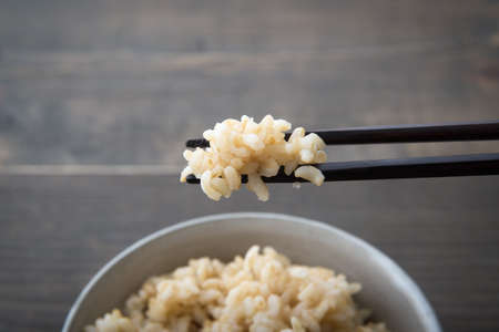 brown riceの写真素材