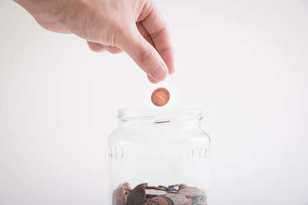 saving penny imageの写真素材
