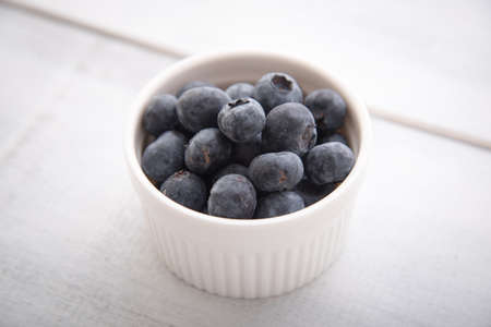 blue berry in cocotteの写真素材