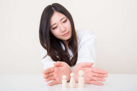 insurance image with young asian woman