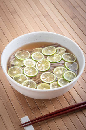 sudachi citrus soba, japanese backwheat