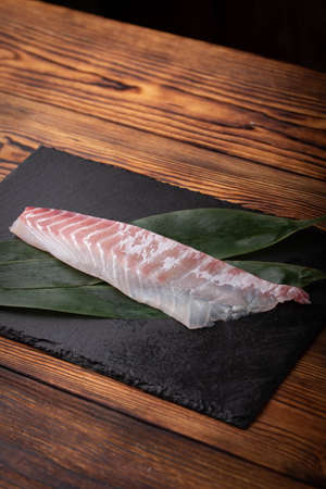 raw sashimi block of japanese red snapper