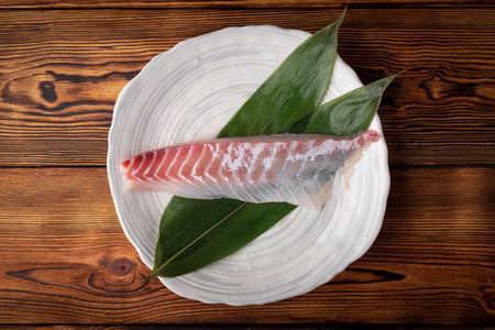 raw sashimi block of japanese red snapper