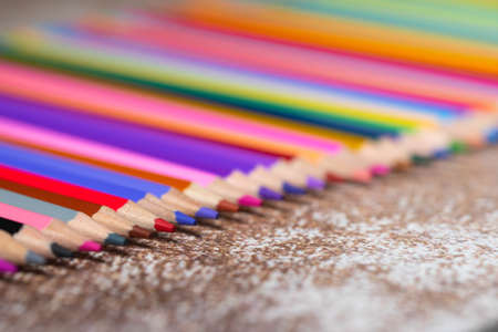 color pencils background with copyspace