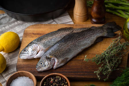 trout with lemon and herb for grill
