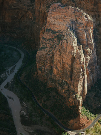 Touch stone wall, the view from angeles landing trail Zion National Park