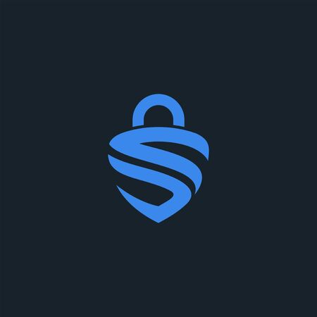 s and shield logo vectorのイラスト素材