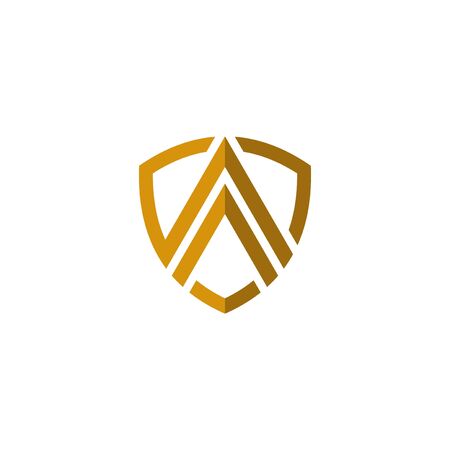 a letter shield logo vectorのイラスト素材