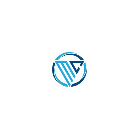 m and c logo vector design modernのイラスト素材