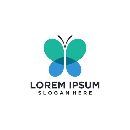 butterfly logo vector modernのイラスト素材