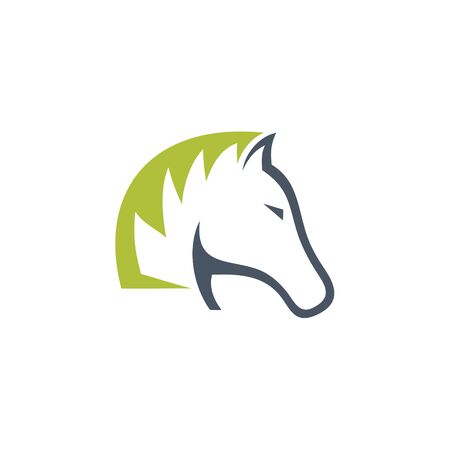 logo design horse pine tree icon vectorのイラスト素材