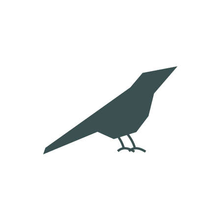 logo design crow abstract vectorのイラスト素材