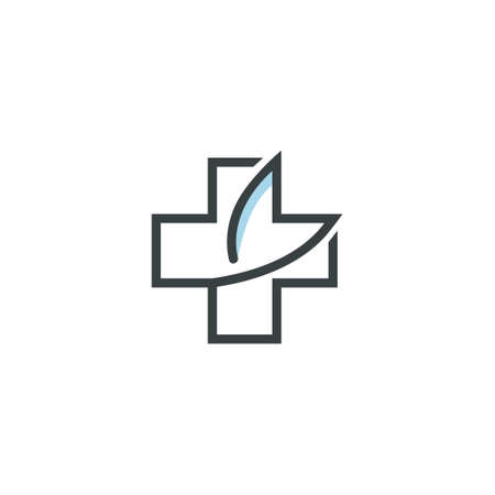 logo design fish medical vectorのイラスト素材