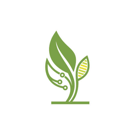 logo design plant technologyのイラスト素材