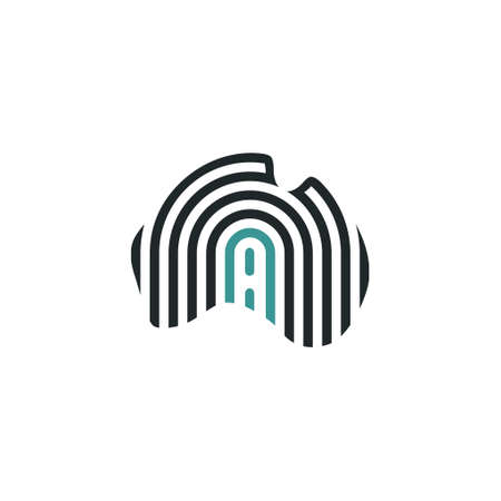logo design fingerprint australia vectorのイラスト素材