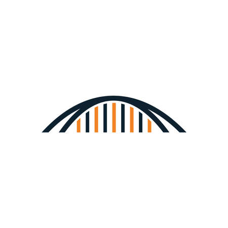 logo design line bridge abstract vectorのイラスト素材