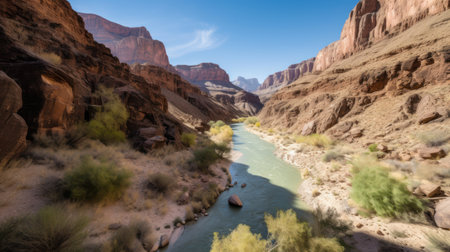 Panoramic view of the Colorado River in Capitol Reef National Park, United Statesの素材