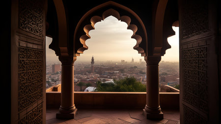 View of the city of Jaipur, Rajasthan, Indiaの素材