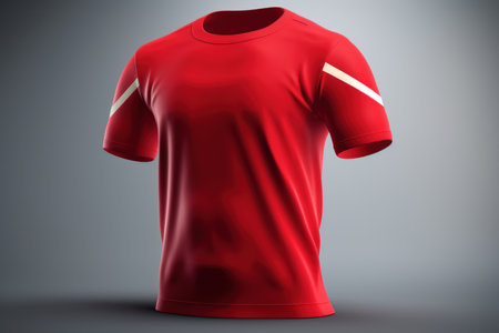 Realistic soccer t-shirt mockup template for football kit or sports uniform.の素材