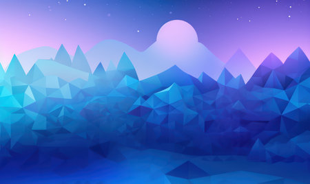 Low poly mountain landscape background. Vector illustration for your graphic design.の素材