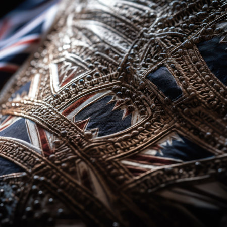 Detail of a traditional indian sarong and neckerchiefの素材