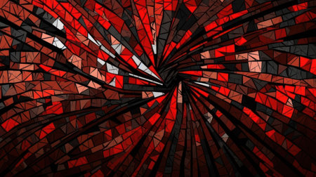Abstract 3d rendering of red and black background. Computer generated graphics.の素材